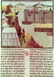 Página de la Histoire du Grand Alexandre de Jean Vauquelin, c.1465 de French School