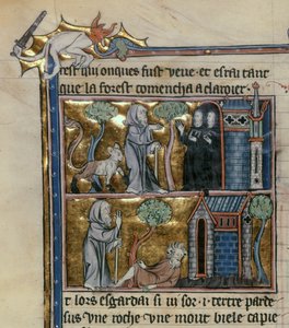 Ms Fr 95 f.4v Ermitaño y bestia, de l