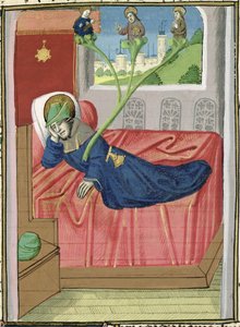 Ms H 7 fol.145r El Árbol de Jesé, de la Biblia de Juan XXII