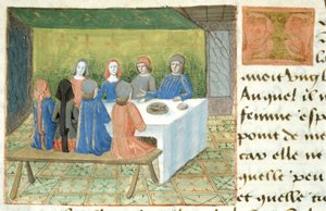 Comida, de Les Cent Nouvelles Nouvelles, 1462