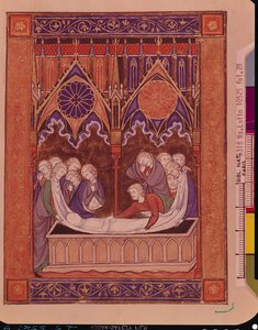 El entierro de Jacob en Canaán, del Salterio de San Luis, c.1258-70 de French School