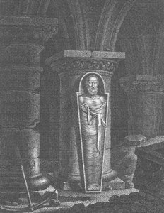 Momia de Enrique IV (1553-1610), rey de Francia, exhumada por los revolucionarios, en la basílica de Saint-Denis, 14-25 de octubre de 1793 de French School