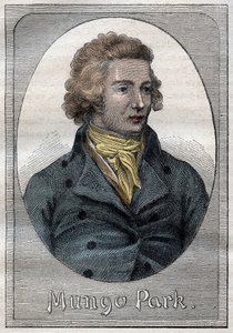 Mungo Park, explorador escocés - Retrato de Mungo Park (1771-1806), explorador escocés - ilustración de 