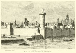 Muralla de Carlos V y torre del Bosque, hacia 1450 de French School