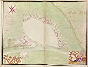 Namur, del Atlas de Luis XIV. Planos de lugares extranjeros, 1665