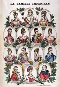 Napoleón Bonaparte y su familia de French School