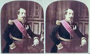 Napoleón III (1808-73), c.1860, fotografía estereoscópica coloreada tomada entre 1860 y 1870 de French School