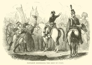 Napoleón dirigiéndose al Ejército de Italia de French School