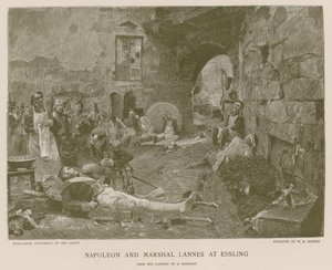 Napoleón y el mariscal Lannes en Essling