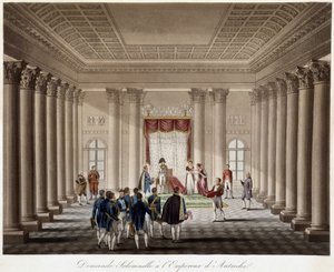 Napoleón pide a María Luisa en matrimonio al Emperador de Austria - en “Historia Histórica de la Guerra entre Francia y Austria en 1809” de French School