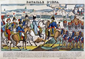 Napoleón en la Batalla de Jena (13/10/1806) - imagen de Epinal