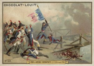 Napoleón en la Batalla del Puente de Arcole, Italia, Guerras Revolucionarias Francesas, 15-17 de noviembre de 1796