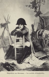 Napoleón en el Bivouac de French School