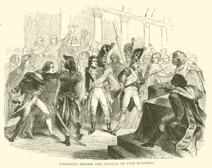 Napoleón ante el consejo de los quinientos de French School