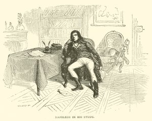 Napoleón en su estudio (grabado)
