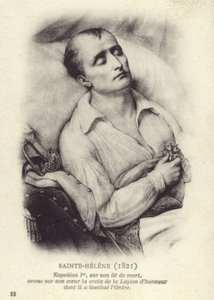 Napoleón en su lecho de muerte