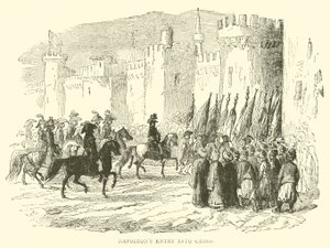 Entrada de Napoleón en El Cairo de French School