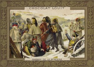 La Gran Armada de Napoleón cruzando el Río Berezina en la retirada de Rusia, 1812 de French School
