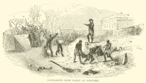 Pelea de nieve de Napoleón en Brienne de French School