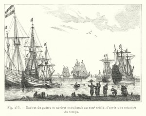 Navires de guerre et navires marchands au XVIIe siecle; d