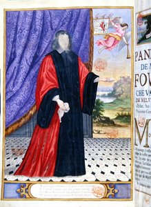 Nicolas Fouquet (1615-80) ilustración en miniatura de 
