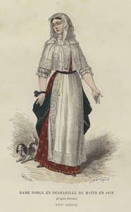 Dama noble en bata de mañana, 1676 de French School