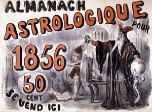Nostradamus, astrólogo iluminando el futuro - en “Almanaque Astrológico” de 1856
