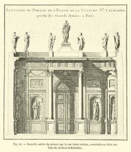 Nueva entrada del priorato por la rue Saint-Antoine, construida en 1634 a expensas del cardenal de Richelieu