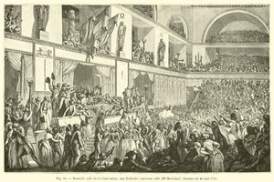 Nueva sala de la Convención, en las Tullerías, antigua sala de las Máquinas, Jornada del 20 de mayo de 1795 de French School
