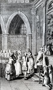 Obediencia, ilustración de La Vie de Mon Père por Restif de la Bretonne de French School