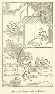 Lavado de la tierra blanda de caolín de French School