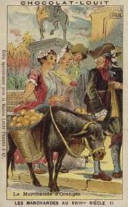 Vendedor de naranjas, siglo XVIII