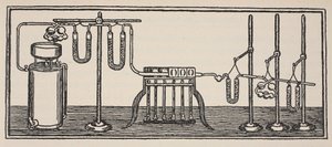 Análisis químico orgánico, ilustración de Histoire de la Nation Francaise, Ciencias, Volúmenes I y II, por Gabriel Hanotaux (1853-1944), 1924 de French School
