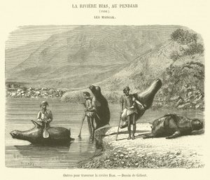 Odres para cruzar el río Bias