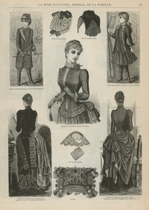 Página de La Mode Illustrée, 1885 de French School