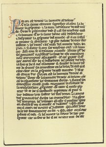 Página de las Reflexiones de San Gregorio sobre el Libro de Job de French School