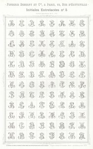 Página de Vignettes Typographiques (grabado) de French School