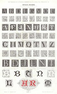 Página de Vignettes Typographiques (grabado) de French School