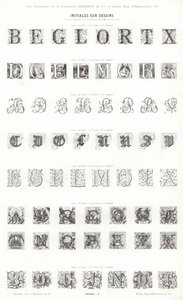 Página de Vignettes Typographiques (grabado) de French School