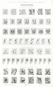 Página de Vignettes Typographiques (grabado) de French School