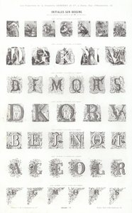 Página de Vignettes Typographiques (grabado) de French School