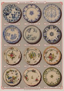 Página del catálogo del Gran Depósito de Porcelanas, Faiences y Cristalerías de French School