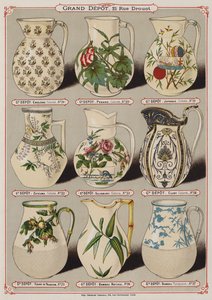 Página del catálogo del Gran Depósito de Porcelanas, Faiences y Cristalerías de French School