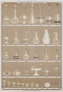 Página del catálogo del Gran Depósito de Porcelanas, Faiences y Cristalería de French School