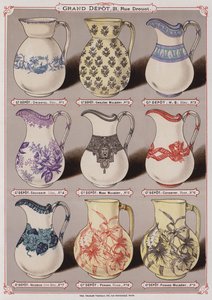 Página del catálogo del Gran Depósito de Porcelanas, Faiences y Cristalería de French School