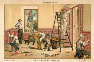 Pintando el interior de un edificio de French School