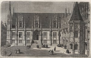 Palacio de Justicia de Rouen - grabado en "Histoire de France" por Victor Duruy (1811-1894) - 1882