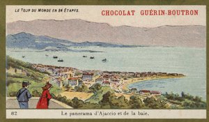 Panorama de Ajaccio y la bahía de French School