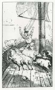Las ovejas de Panurge, ilustración de 
