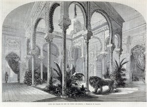 Parc du Montsouris: interior del Palais du Bey en Túnez en la Exposición Mundial de 1867 de French School
